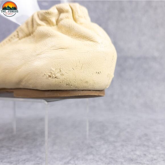 Tory Burch Ballet Flats Cream Leather Slip-On Round Toe Preppy Women's Size 7.5M - Picture 11 of 16